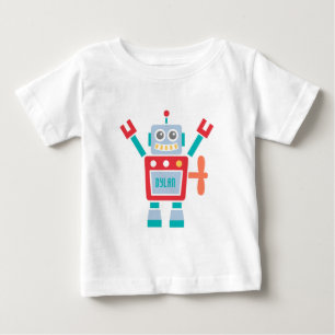 T-shirt Pour Bébé Jouet de robot mignon vintage pour bébés garçons