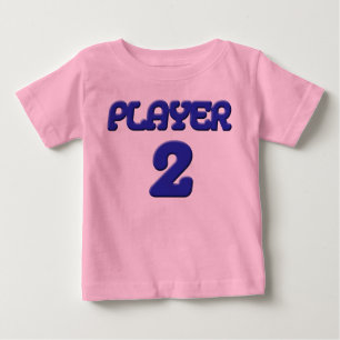 T-shirt Pour Bébé Joueur 2 Chemise bébé avec o brillant