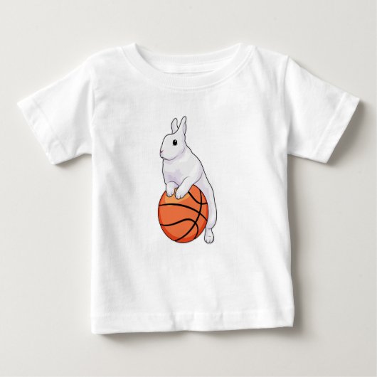 T-shirt Pour Bébé Joueur de basket-ball Bunny (Devant)