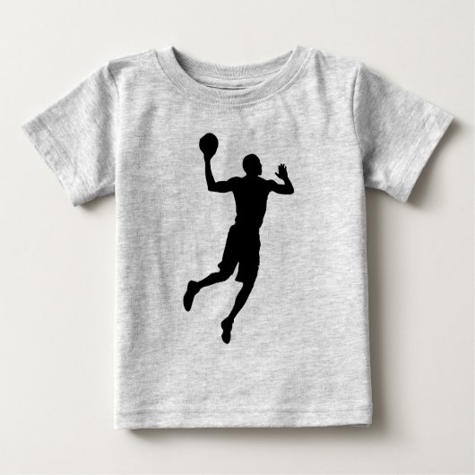 T-shirt Pour Bébé Joueur de basket-ball Pop Art Silhouette (Devant)
