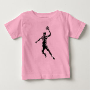 T-shirt Pour Bébé Joueur de basket-ball Slam Dunk Dark Design
