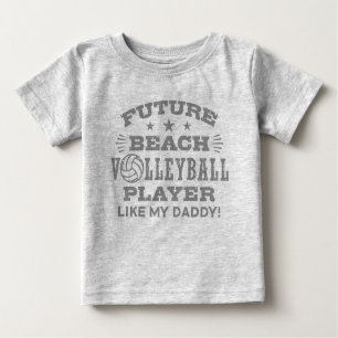 T-shirt Pour Bébé Joueur de beach volley comme mon papa
