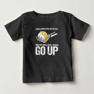 T-shirt Pour Bébé Joueur de billard Je pourrais mieux tirer sur le p