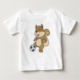 T-shirt Pour Bébé Joueur de football d'écureuil