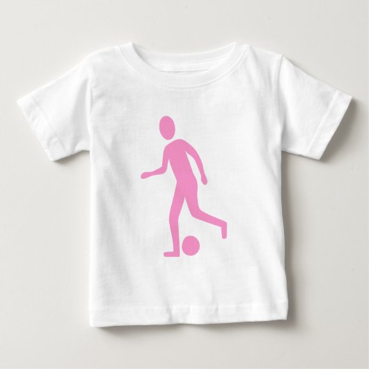 T-shirt Pour Bébé Joueur de football - rose (Devant)