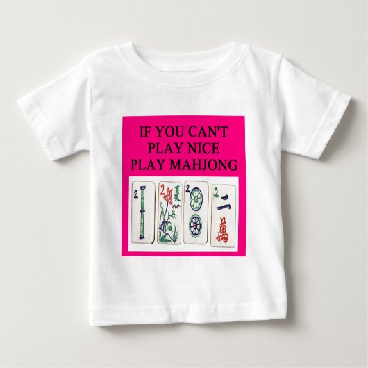 T-shirt Pour Bébé Joueur de MAHJONG (Devant)
