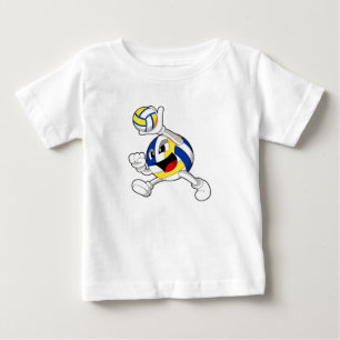 T-shirt Pour Bébé Joueur de volley-ball avec volley-ball