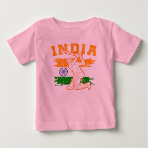 T-shirt Pour Bébé Joueur indien de cricket