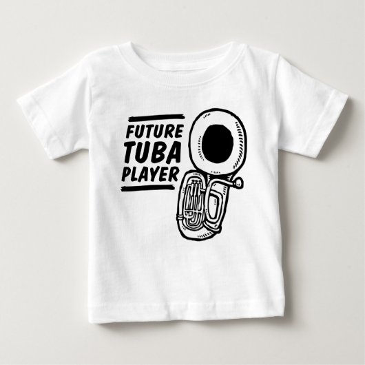 T-shirt Pour Bébé Joueur Tuba futur (Devant)