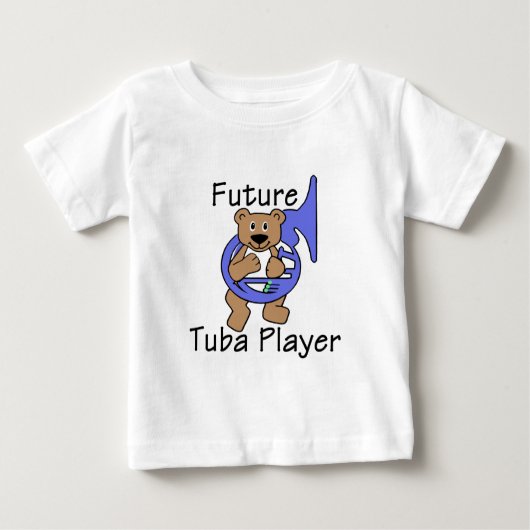 T-shirt Pour Bébé Joueur Tuba / Ours (Devant)
