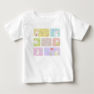 T-shirt Pour Bébé Jouez Un Joyeux Jour : Belle Illustration De Bunny