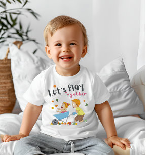 T-shirt Pour Bébé Jouons ensemble