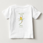 T-shirt Pour Bébé Jour d'anniversaire jonquille mois d'aquarelle mar (Dos)