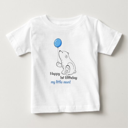 T-shirt Pour Bébé Jour d'anniversaire mon petit garçon (Devant)