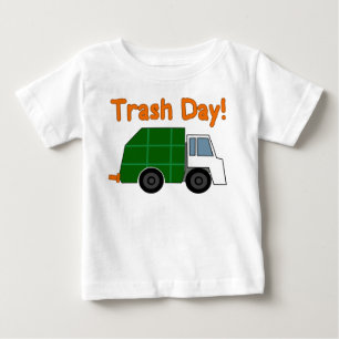 T-shirt Pour Bébé JOUR DE DÉCHETS ! - Camions à ordures d'amour d'