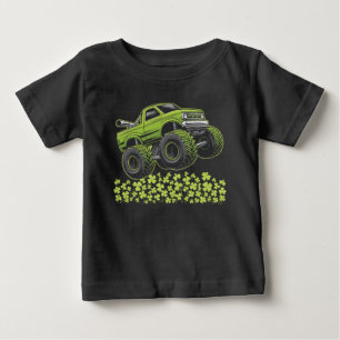 T-shirt Pour Bébé Jour de la Saint-Patrick Monster Truck Trèfle Chan
