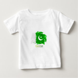 T-shirt Pour Bébé Jour de l'indépendance du Drapeau du Pakistan