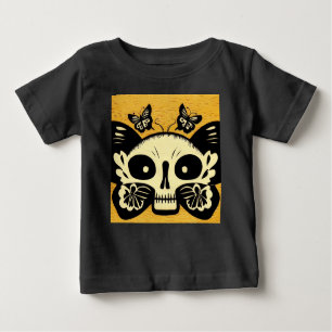 T-shirt Pour Bébé Jour des papillons morts Woodcut 1