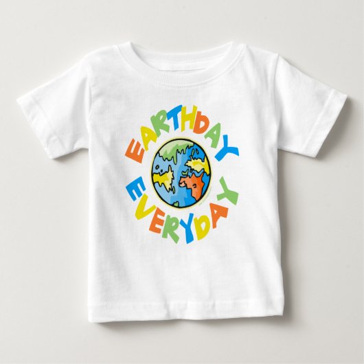 T-shirt Pour Bébé Jour des terres CHAQUE Jour de l'année (Devant)