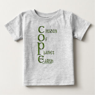 T-shirt Pour Bébé JOUR DES TERRES citoyen de la planète Terre COPE E