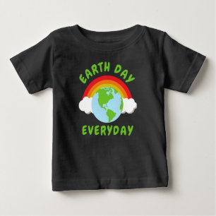 T-shirt Pour Bébé Jour des terres quotidien arc-en-ciel