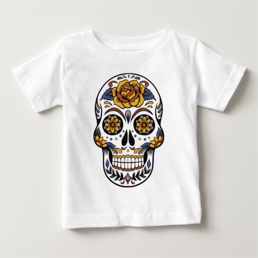 T-shirt Pour Bébé jour du crâne mexicain des morts (Devant)