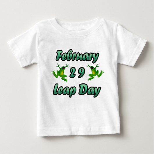 T-shirt Pour Bébé Jour du saut 29 février (Devant)
