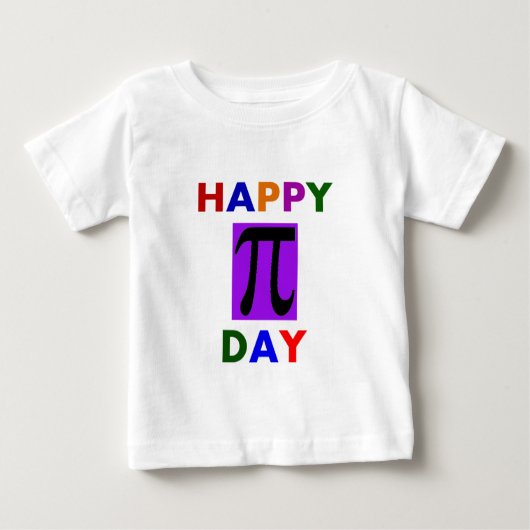 T-SHIRT POUR BÉBÉ JOUR HEUREUX DE PI (Devant)
