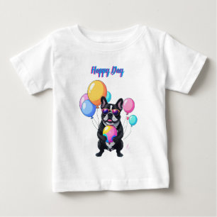 T-shirt Pour Bébé Jour heureux du bouledogue français Bouledogue fra