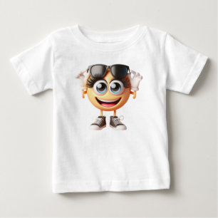 T-shirt Pour Bébé Journée Ensoleillée, Emoji, par Natasha Us