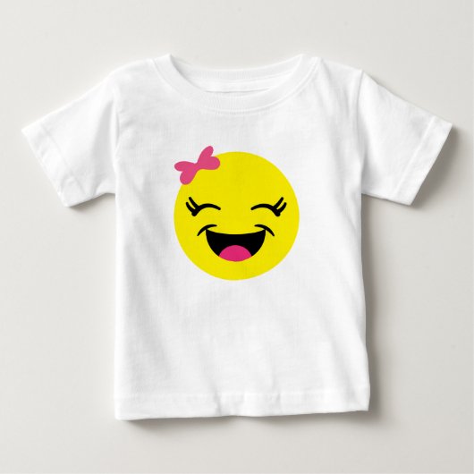 T-shirt Pour Bébé Joyeuse fille Emoji (Devant)