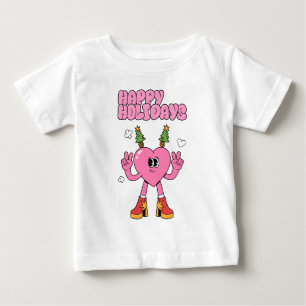 T-shirt Pour Bébé Joyeuses fêtes - Coeur Super de la saison