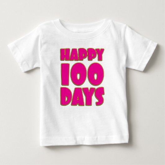 T-shirt Pour Bébé Joyeux 100 jours - 100 jours de fête du bébé (Devant)