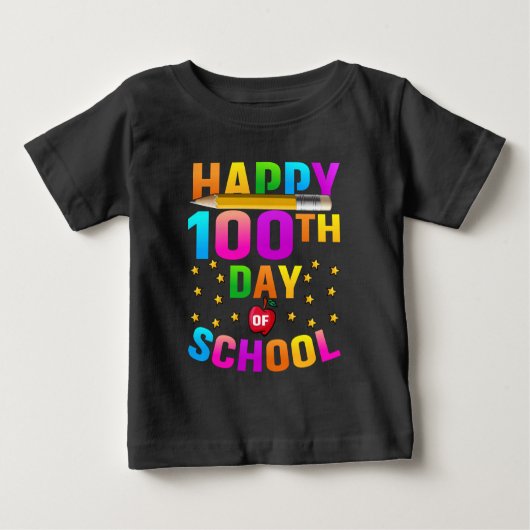 T-shirt Pour Bébé Joyeux 100e jour d'école pour les enseignants et l (Devant)
