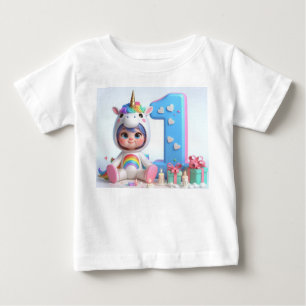 T-shirt Pour Bébé Joyeux 1er anniversaire