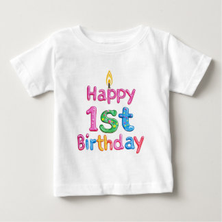 T-shirt Pour Bébé Joyeux 1er anniversaire - Célébration Conception d