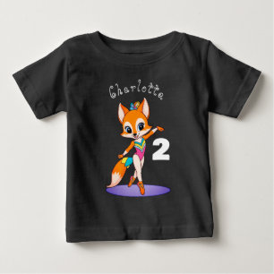 T-shirt Pour Bébé Joyeux 2ème anniversaire petite fille danseuse de 