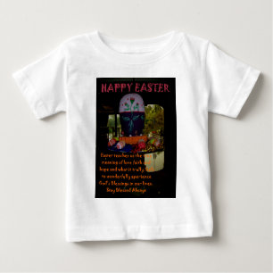 T-shirt Pour Bébé Joyeux Amour de Pâques Foi et souhaits d'espoir