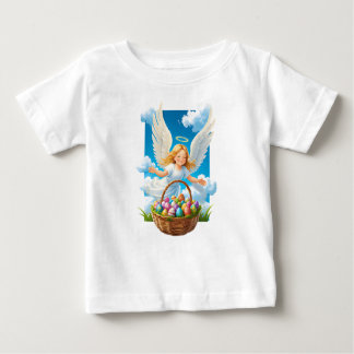 T-shirt Pour Bébé Joyeux Ange de Pâques avec Panier