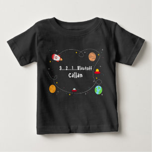 T-shirt Pour Bébé Joyeux anniversaire 3...2...1...T-shirt Blastoff