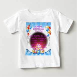 T-shirt Pour Bébé Joyeux anniversaire à vous Art Imprimer