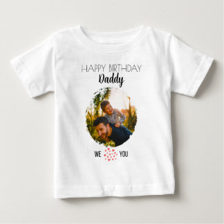 T-SHIRT POUR BÉBÉ JOYEUX ANNIVERSAIRE DADDY VÊTEMENTS BÉBÉ PHOTO PER