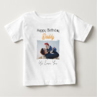 JOYEUX ANNIVERSAIRE DADDY VÊTEMENTS BÉBÉ PHOTO PER