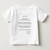 T-SHIRT POUR BÉBÉ JOYEUX ANNIVERSAIRE DADDY VÊTEMENTS BÉBÉ PHOTO PER (Dos)