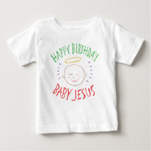 Joyeux anniversaire de couleur Jésus bébé - Noël