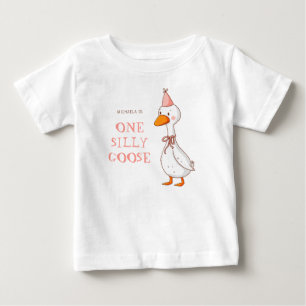 T-shirt Pour Bébé Joyeux Anniversaire d'une Fille Rose Mignonne Une