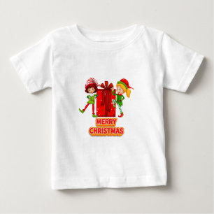 T-shirt Pour Bébé Joyeux anniversaire et Joyeux Noël 2023