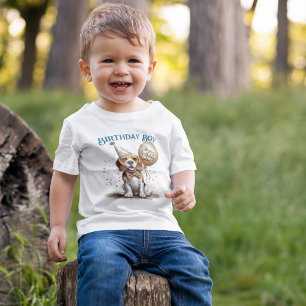 T-shirt Pour Bébé Joyeux Anniversaire Honoree Beagle Dog Balloon Cus