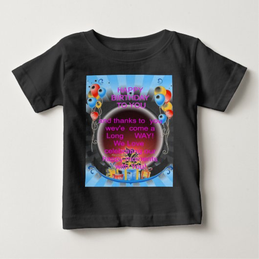 T-shirt Pour Bébé Joyeux anniversaire pour vous (Devant)