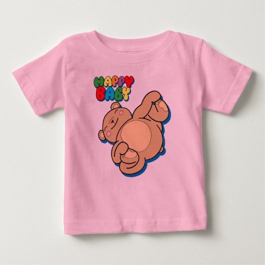 T-shirt Pour Bébé Joyeux bébé par Yoga Teddy Bear (Devant)